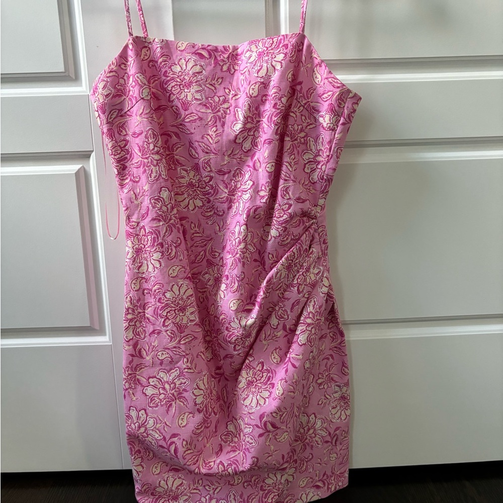 Zara Pink floral Mini dress